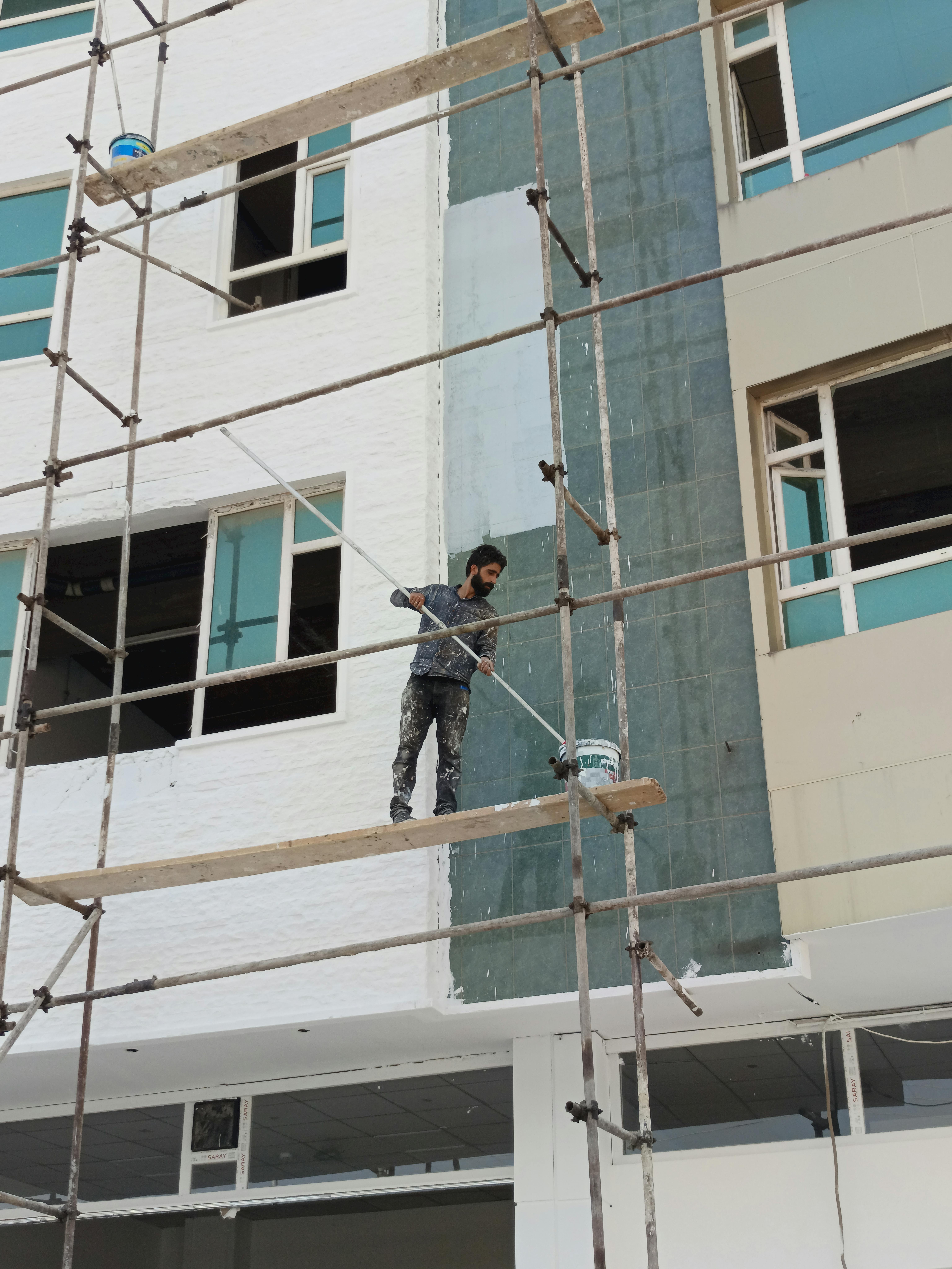 Construction management team at work